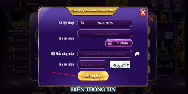 Quy trình đăng ký 68 game bài được diễn ra trong vòng 3 bước