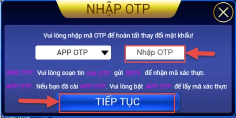 Đổi mật khẩu trong hướng dẫn cách đăng nhập Game Bài 68 cho người mới