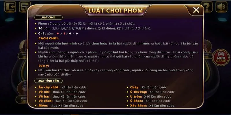 Người tham gia cần phải nắm rõ luật chơi và cách tính điểm cơ bản của bài Phỏm 68